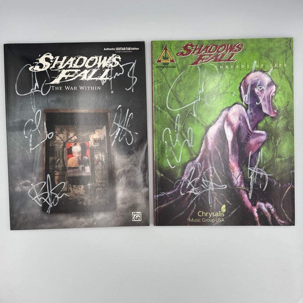 Shadows‎ Fall Band Autographed Signed - Guitar Tab Music Books LOT NEW